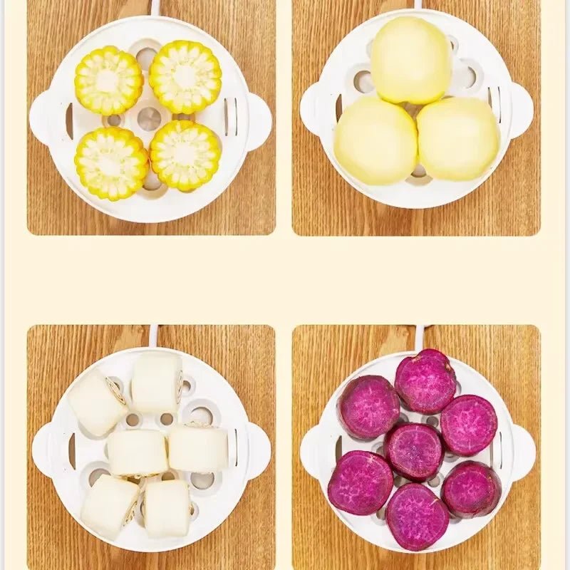 Electric Eggs Cooker, Rapid Multifunctional Mini Eggs Cooker Boiler For Poached Eggs, Scrambled Eggs, Omelets, Auto Shut - The Shack