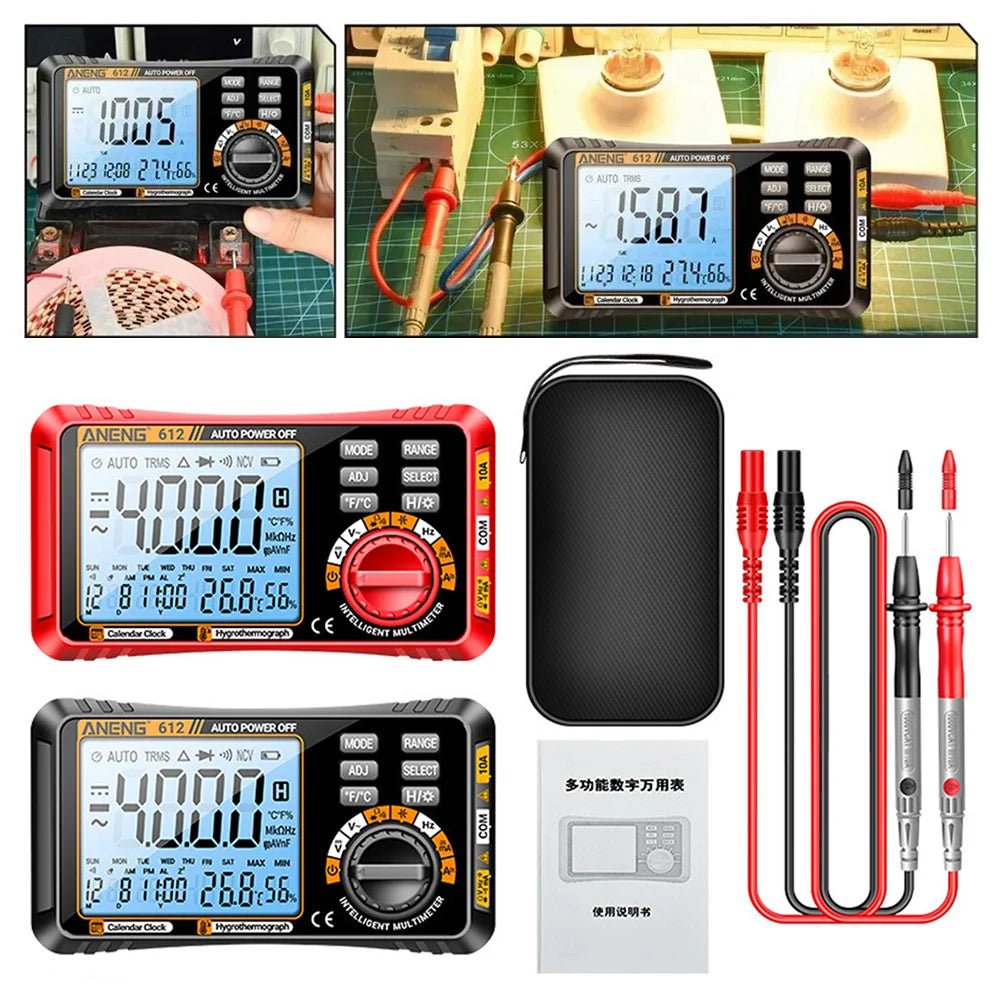 Electrical Tester,LCD Display Ac - DC Digital Multimeter,Intelligent Digital Display Multimeter With Full - View Screen - The Shack