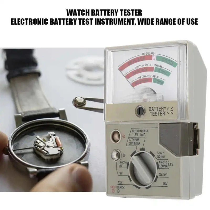 Electronic Battery Tester Monitors LCD Display Handheld Multifunctional for Watches & Small Devices Easy To Use - The Shack