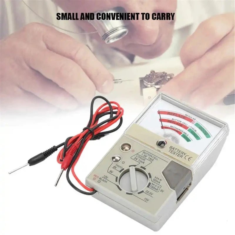 Electronic Battery Tester Monitors LCD Display Handheld Multifunctional for Watches & Small Devices Easy To Use - The Shack