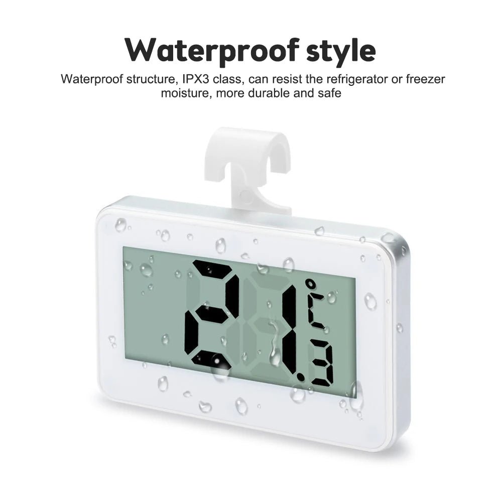 Electronic Refrigerator Thermometer Digital Freezer Room Thermometer Waterproof Fridge Temperature Monitor with Alarm Function - The Shack