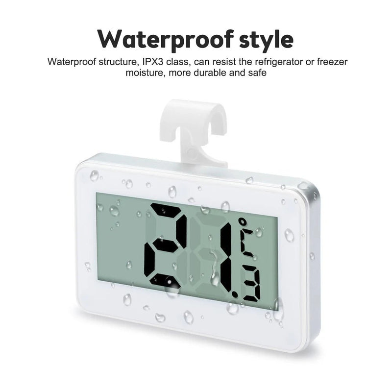 Electronic Refrigerator Thermometer Digital Freezer Room Thermometer Waterproof Fridge Temperature Monitor with Alarm Function - The Shack