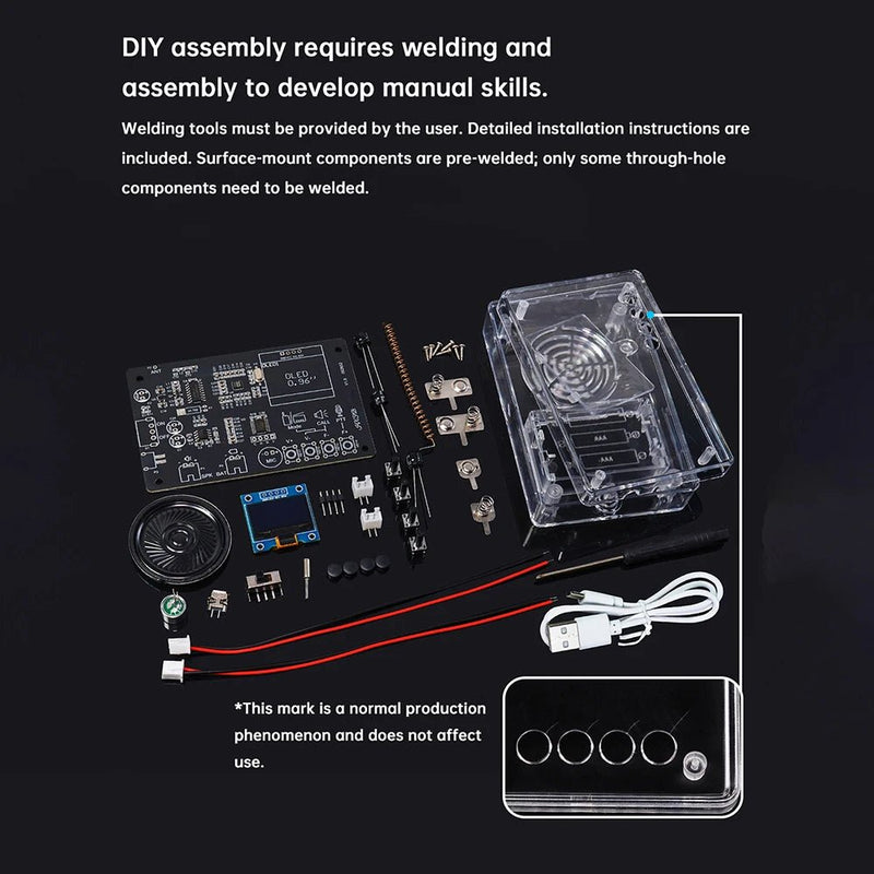 Electronics Kit FM Radio DIY Kit Smart Wireless Walkie - Talkie Radio Electronics Assembly and Soldering Practice DIY Kit - The Shack