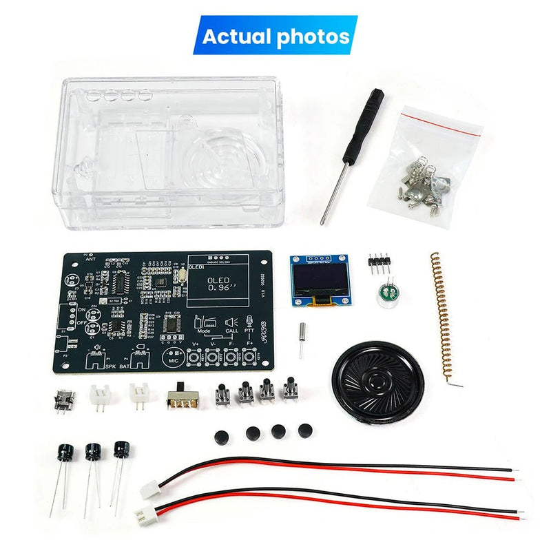Electronics Kit FM Radio DIY Kit Smart Wireless Walkie - Talkie Radio Electronics Assembly and Soldering Practice DIY Kit - The Shack