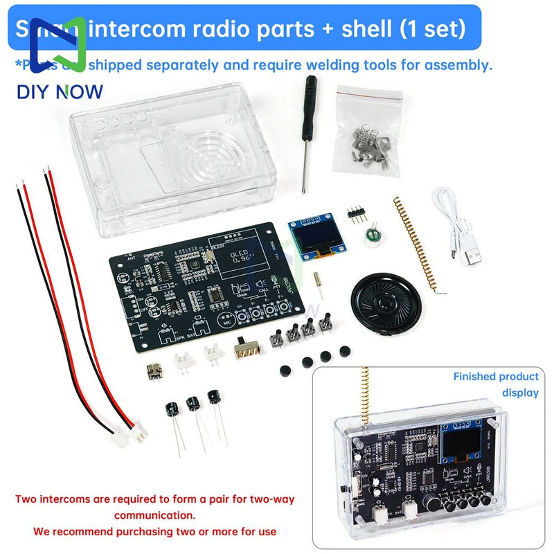 Electronics Kit FM Radio DIY Kit Smart Wireless Walkie - Talkie Radio Electronics Assembly and Soldering Practice DIY Kit - The Shack
