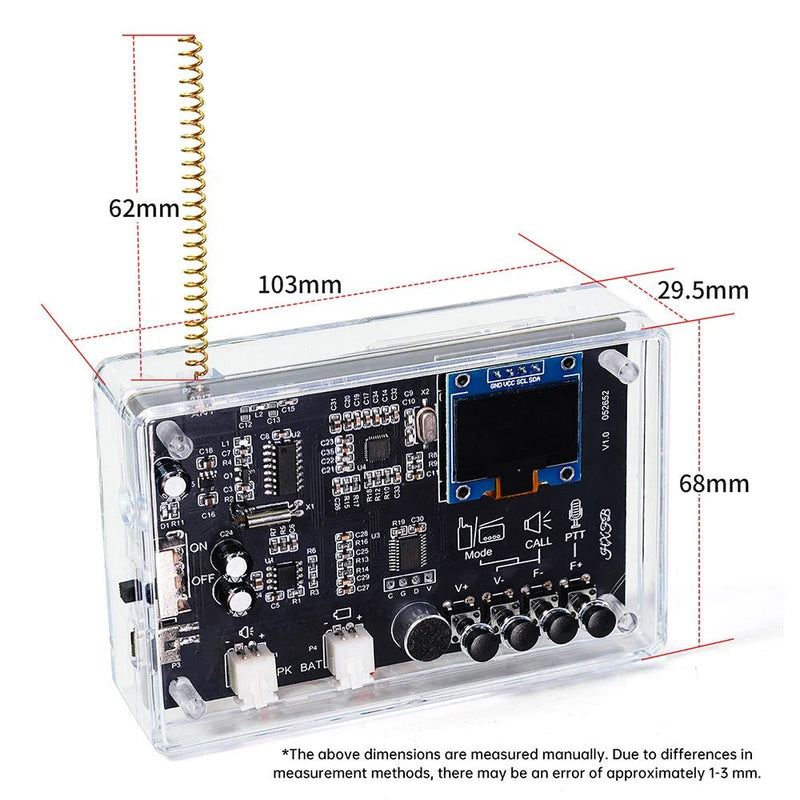 Electronics Kit FM Radio DIY Kit Smart Wireless Walkie - Talkie Radio Electronics Assembly and Soldering Practice DIY Kit - The Shack