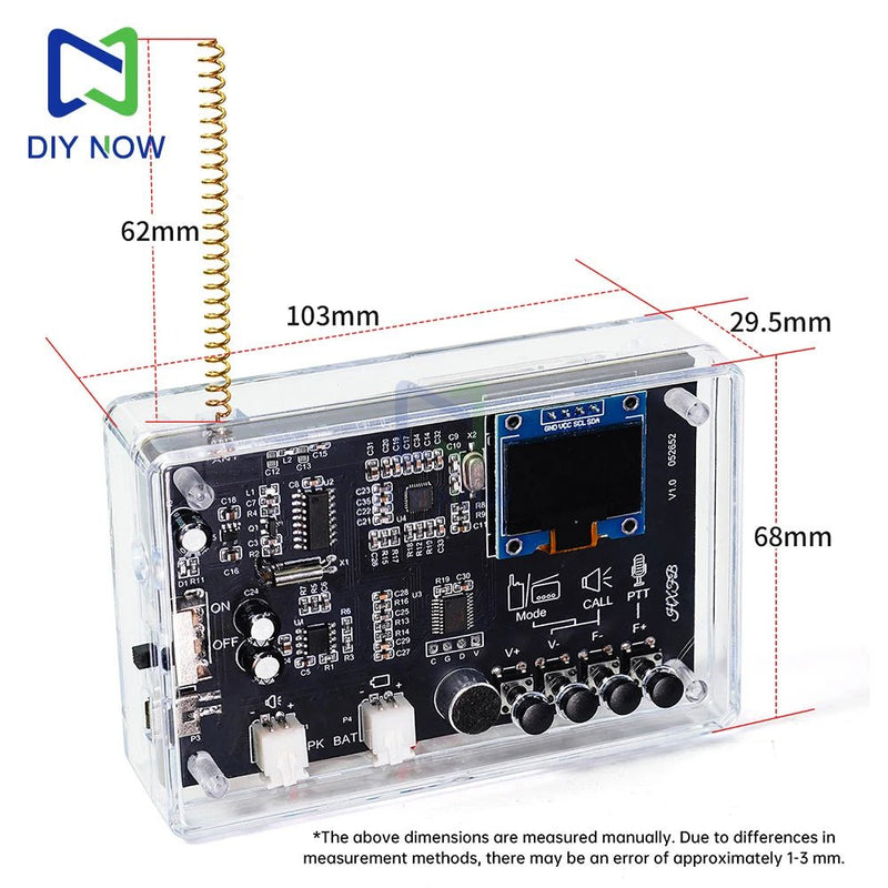 Electronics Kit FM Radio DIY Kit Smart Wireless Walkie - Talkie Radio Electronics Assembly and Soldering Practice DIY Kit - The Shack