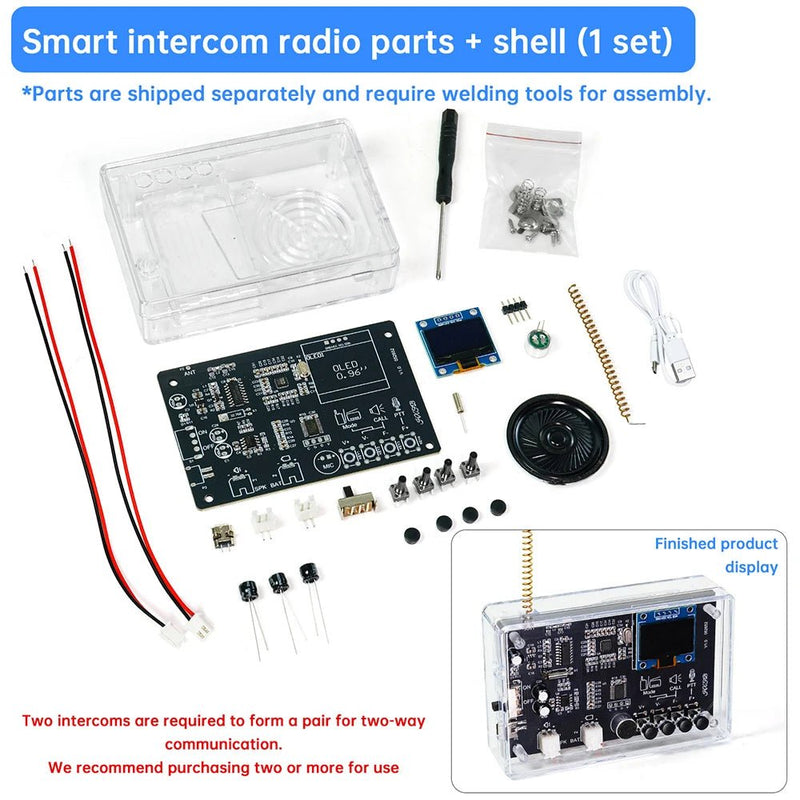 Electronics Kit FM Radio DIY Kit Smart Wireless Walkie - Talkie Radio Electronics Assembly and Soldering Practice DIY Kit - The Shack