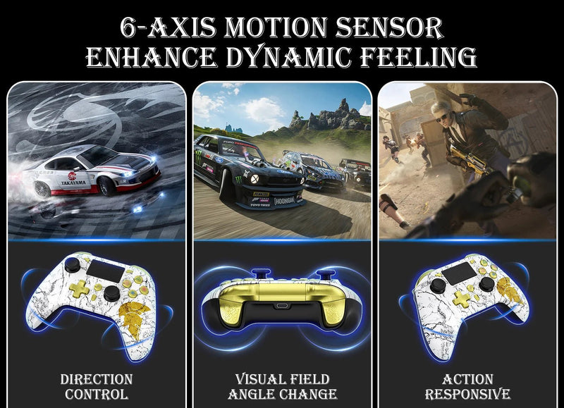 Gamepad For PS5 Console - P5 Wireless Controller, Dual Vibration Hall Effect, With Turbo Touchpad, Gaming Remote Accessories - The Shack