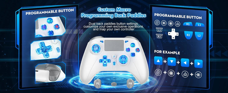 Gamepad For PS5 Console - P5 Wireless Controller, Dual Vibration Hall Effect, With Turbo Touchpad, Gaming Remote Accessories - The Shack