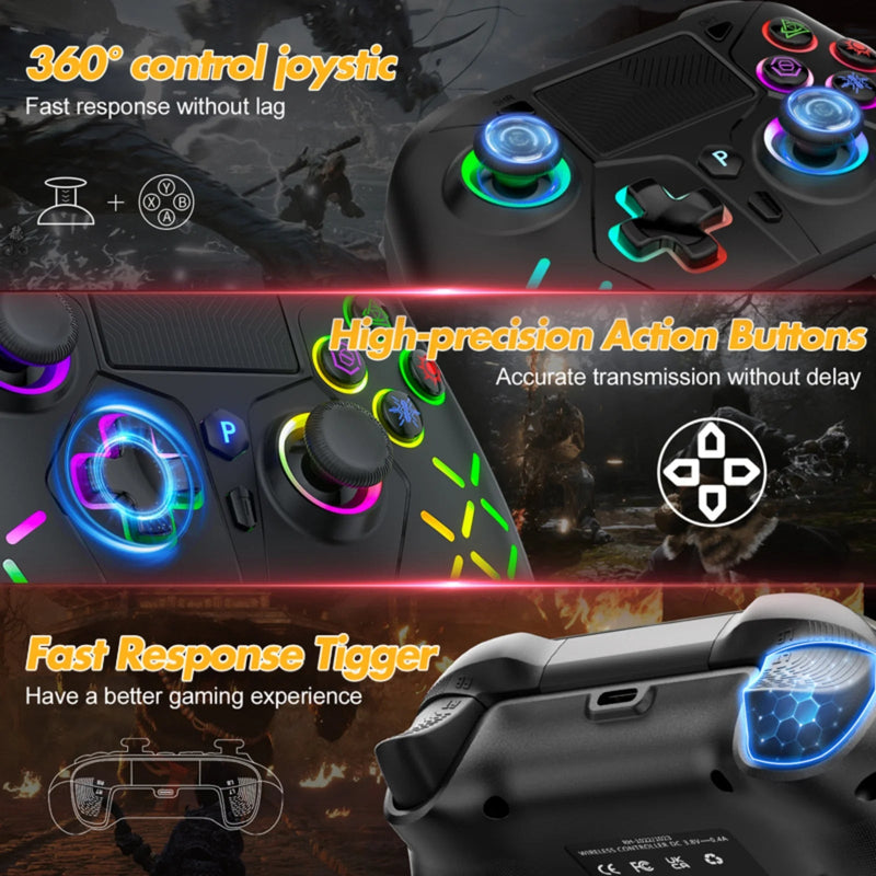 Gamepad For PS5 Console - P5 Wireless Controller, Dual Vibration Hall Effect, With Turbo Touchpad, Gaming Remote Accessories - The Shack