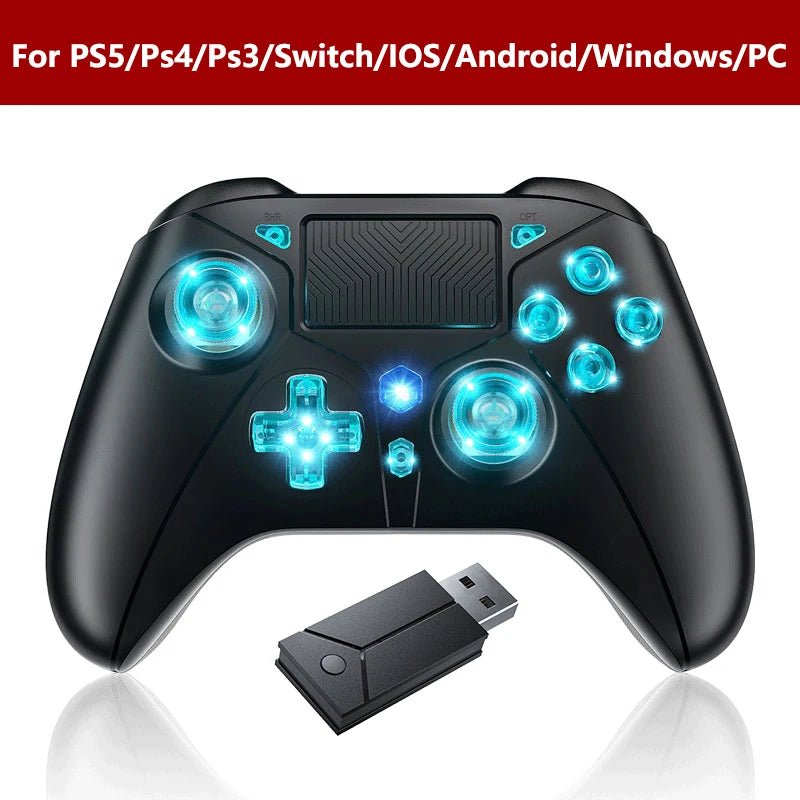 Gamepad For PS5 Console - P5 Wireless Controller, Dual Vibration Hall Effect, With Turbo Touchpad, Gaming Remote Accessories - The Shack