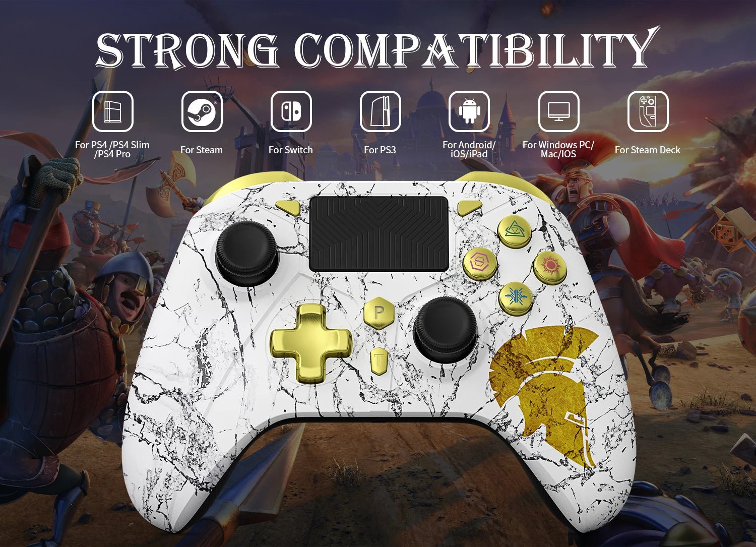 Gamepad For PS5 Console - P5 Wireless Controller, Dual Vibration Hall Effect, With Turbo Touchpad, Gaming Remote Accessories - The Shack