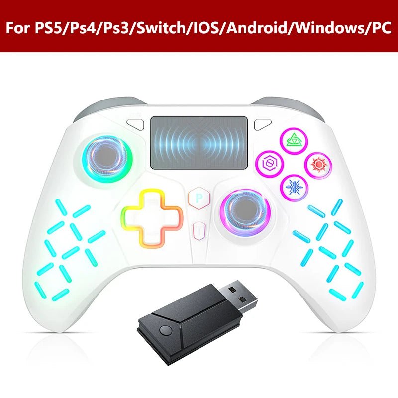 Gamepad For PS5 Console - P5 Wireless Controller, Dual Vibration Hall Effect, With Turbo Touchpad, Gaming Remote Accessories - The Shack