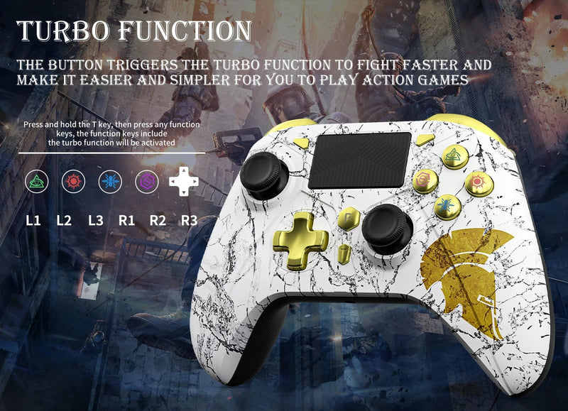 Gamepad For PS5 Console - P5 Wireless Controller, Dual Vibration Hall Effect, With Turbo Touchpad, Gaming Remote Accessories - The Shack