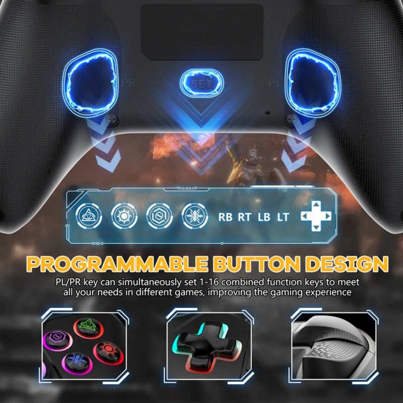 Gamepad For PS5 Console - P5 Wireless Controller, Dual Vibration Hall Effect, With Turbo Touchpad, Gaming Remote Accessories - The Shack