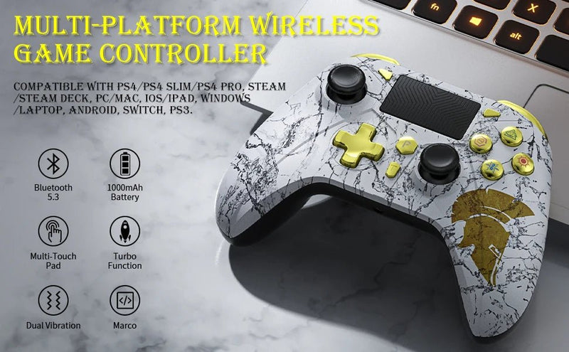 Gamepad For PS5 Console - P5 Wireless Controller, Dual Vibration Hall Effect, With Turbo Touchpad, Gaming Remote Accessories - The Shack