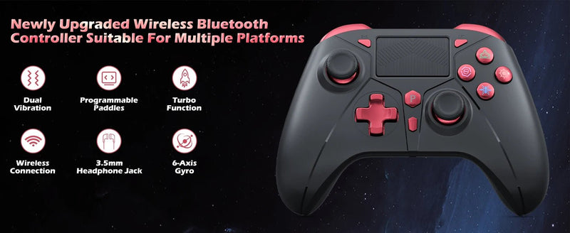 Gamepad For PS5 Console - P5 Wireless Controller, Dual Vibration Hall Effect, With Turbo Touchpad, Gaming Remote Accessories - The Shack