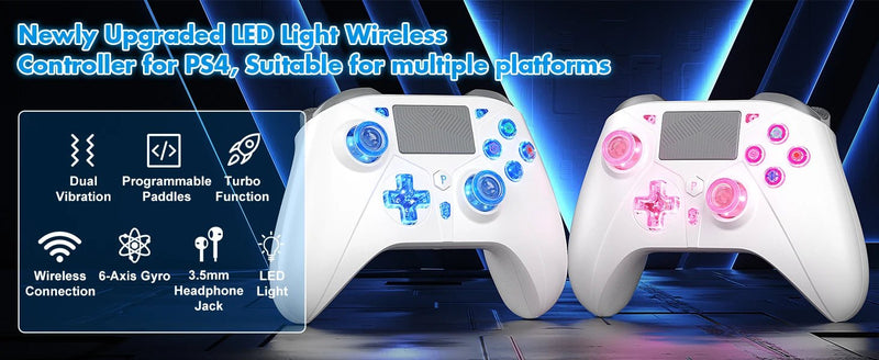 Gamepad For PS5 Console - P5 Wireless Controller, Dual Vibration Hall Effect, With Turbo Touchpad, Gaming Remote Accessories - The Shack