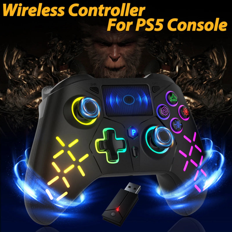 Gamepad For PS5 Console - P5 Wireless Controller, Dual Vibration Hall Effect, With Turbo Touchpad, Gaming Remote Accessories - The Shack