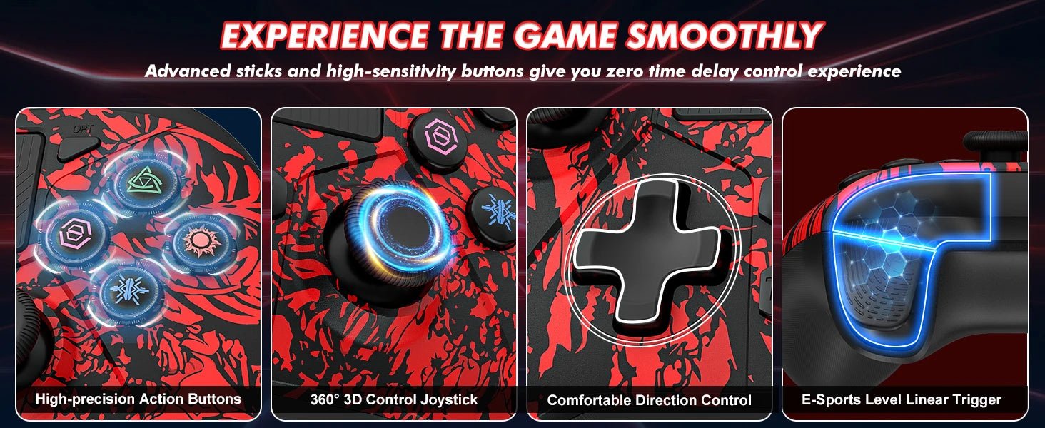 Gamepad For PS5 Console - P5 Wireless Controller, Dual Vibration Hall Effect, With Turbo Touchpad, Gaming Remote Accessories - The Shack