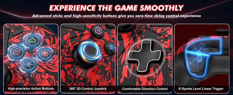 Gamepad For PS5 Console - P5 Wireless Controller, Dual Vibration Hall Effect, With Turbo Touchpad, Gaming Remote Accessories - The Shack