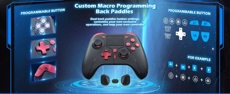 Gamepad For PS5 Console - P5 Wireless Controller, Dual Vibration Hall Effect, With Turbo Touchpad, Gaming Remote Accessories - The Shack