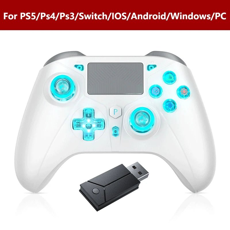 Gamepad For PS5 Console - P5 Wireless Controller, Dual Vibration Hall Effect, With Turbo Touchpad, Gaming Remote Accessories - The Shack