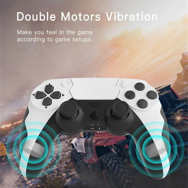 GAMINJA P48 Wireless Gamepad with Six Axis Gyroscope Game Controller For PS4 PS3 Console Wins 7 8 10 Dual Vibration PC Joystick - The Shack