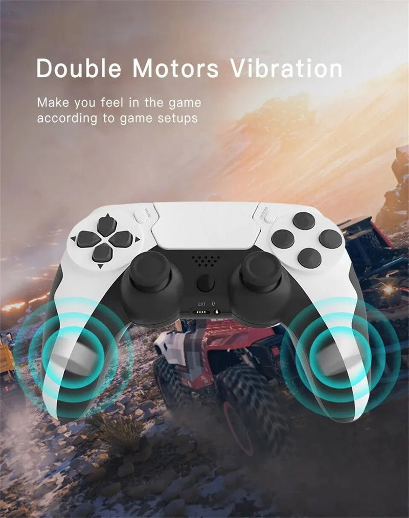 GAMINJA P48 Wireless Gamepad with Six Axis Gyroscope Game Controller For PS4 PS3 Console Wins 7 8 10 Dual Vibration PC Joystick - The Shack