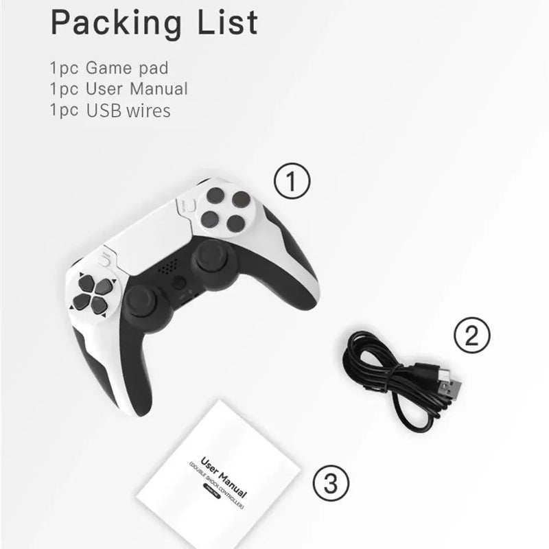 GAMINJA P48 Wireless Gamepad with Six Axis Gyroscope Game Controller For PS4 PS3 Console Wins 7 8 10 Dual Vibration PC Joystick - The Shack
