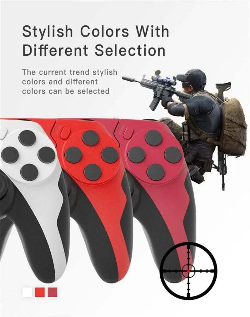 GAMINJA P48 Wireless Gamepad with Six Axis Gyroscope Game Controller For PS4 PS3 Console Wins 7 8 10 Dual Vibration PC Joystick - The Shack