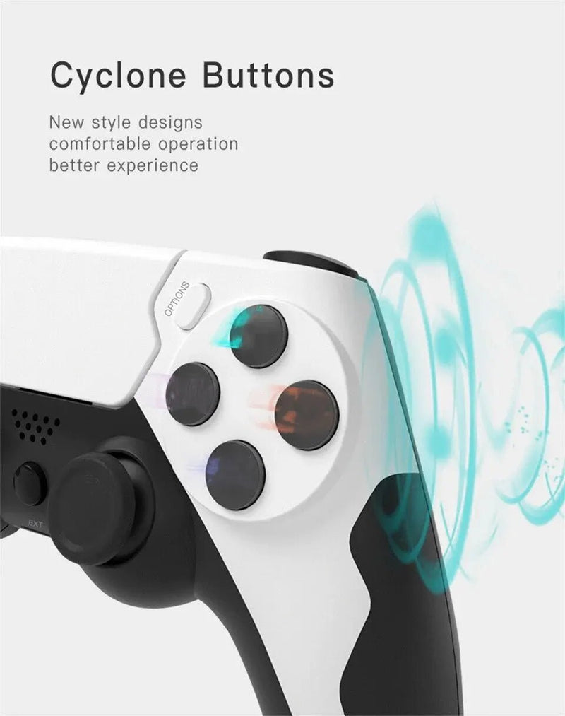 GAMINJA P48 Wireless Gamepad with Six Axis Gyroscope Game Controller For PS4 PS3 Console Wins 7 8 10 Dual Vibration PC Joystick - The Shack