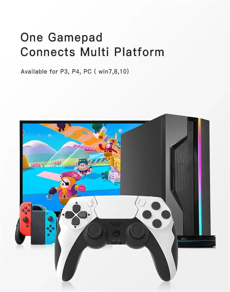 GAMINJA P48 Wireless Gamepad with Six Axis Gyroscope Game Controller For PS4 PS3 Console Wins 7 8 10 Dual Vibration PC Joystick - The Shack