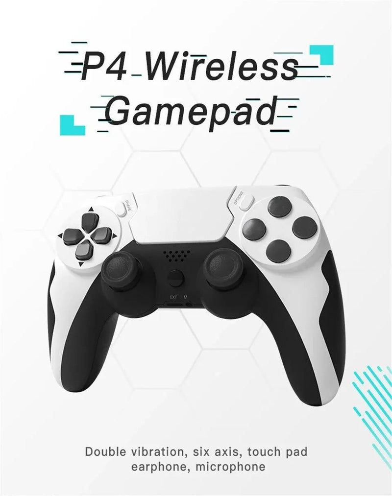 GAMINJA P48 Wireless Gamepad with Six Axis Gyroscope Game Controller For PS4 PS3 Console Wins 7 8 10 Dual Vibration PC Joystick - The Shack