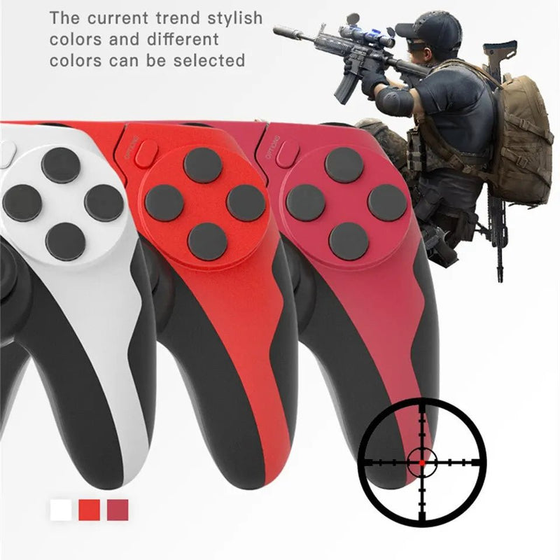 GAMINJA P48 Wireless Gamepad with Six Axis Gyroscope Game Controller For PS4 PS3 Console Wins 7 8 10 Dual Vibration PC Joystick - The Shack