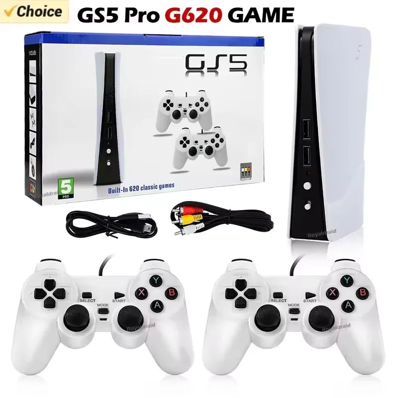 GS5 Pro Video Game Console com 620 Jogos Clássicos, 8 Bit TV, Handheld, USB, 2 Gaming Player com fio, Saída AV, ﻿ - The Shack