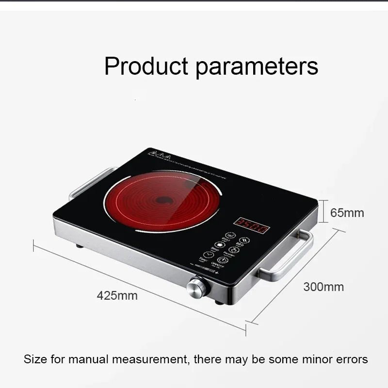 Intelligent induction cooker electric ceramic cooker touch waterproof adjustable temperature electromagnetic light wave cooker - The Shack