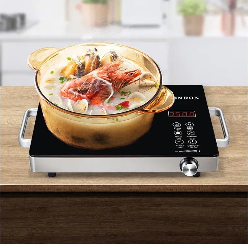 Intelligent induction cooker electric ceramic cooker touch waterproof adjustable temperature electromagnetic light wave cooker - The Shack