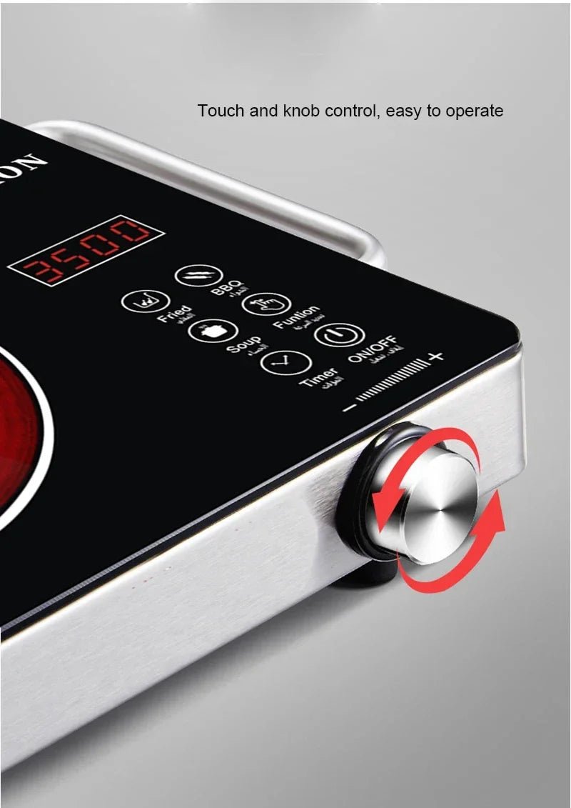 Intelligent induction cooker electric ceramic cooker touch waterproof adjustable temperature electromagnetic light wave cooker - The Shack