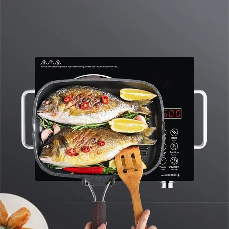 Intelligent induction cooker electric ceramic cooker touch waterproof adjustable temperature electromagnetic light wave cooker - The Shack
