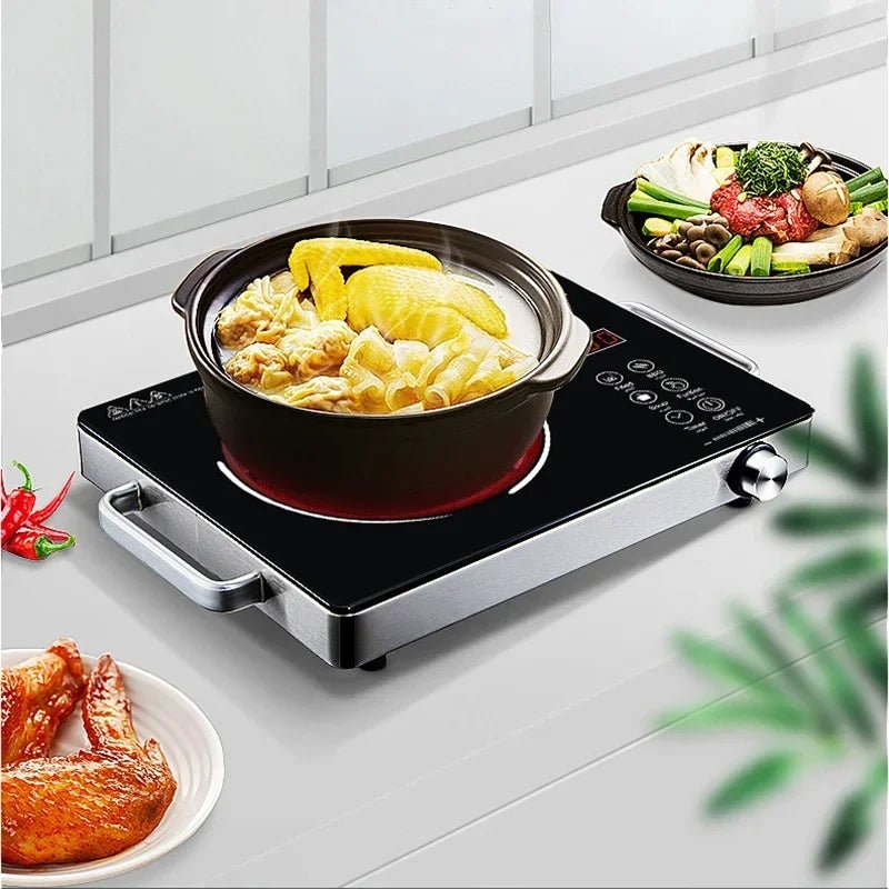 Intelligent induction cooker electric ceramic cooker touch waterproof adjustable temperature electromagnetic light wave cooker - The Shack