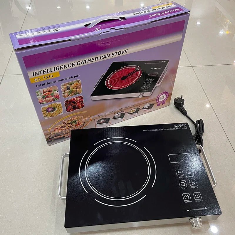 Intelligent induction cooker electric ceramic cooker touch waterproof adjustable temperature electromagnetic light wave cooker - The Shack