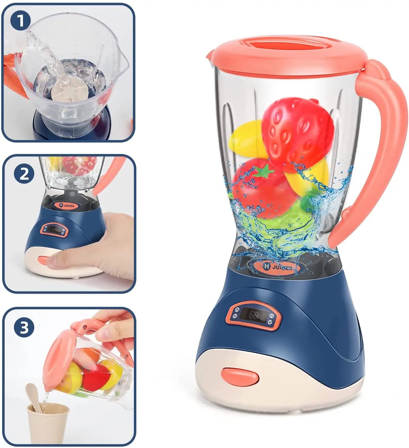 Interactive Electric Kitchen Playset Kids Children Mini Simulation Household Appliances Light Toy Gift Pretend Cooking Role Play - The Shack