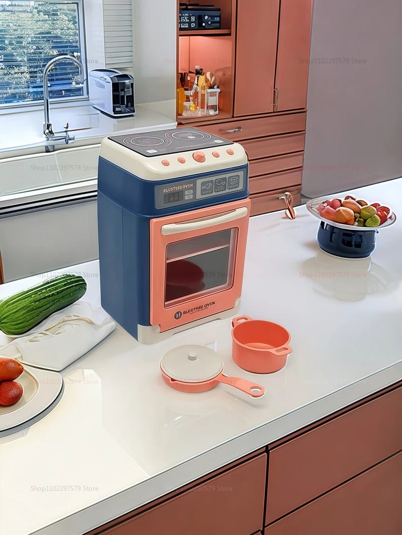 Interactive Electric Kitchen Playset Kids Children Mini Simulation Household Appliances Light Toy Gift Pretend Cooking Role Play - The Shack