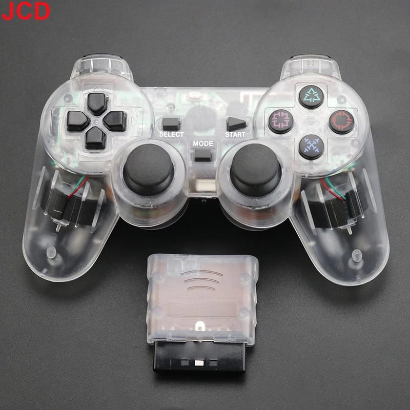 JCD 1pcs Wireless Gamepad For PS2 Console Joystick 2.4G Double Vibration Shock Joypad USB PC Game Controller - The Shack
