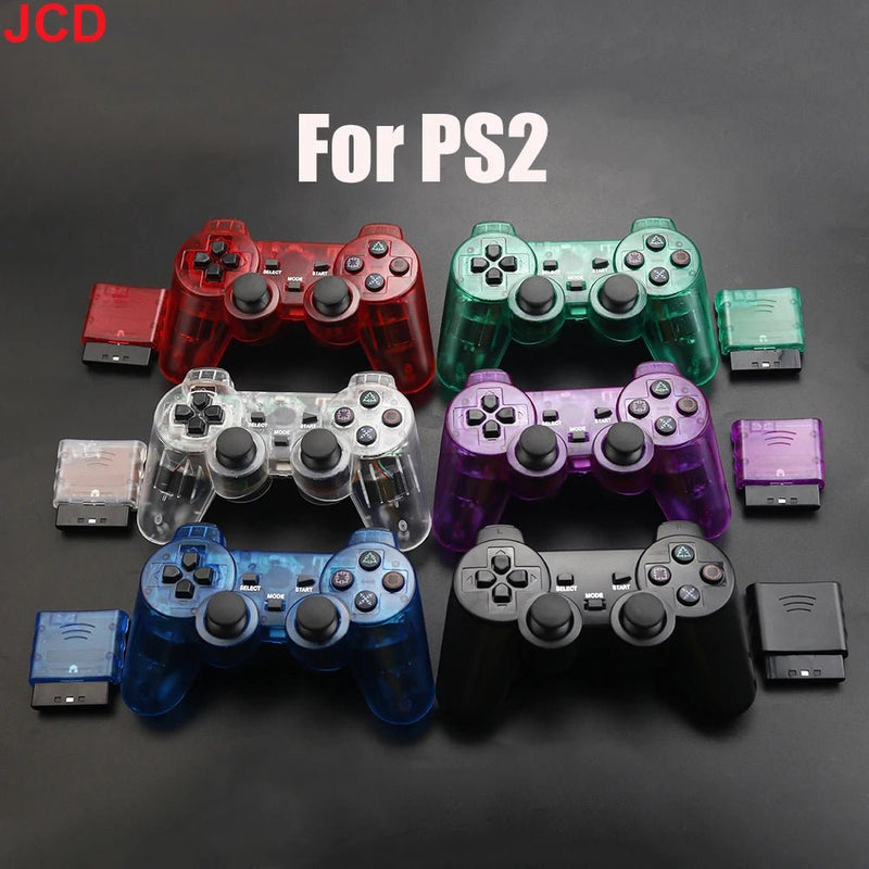 JCD 1pcs Wireless Gamepad For PS2 Console Joystick 2.4G Double Vibration Shock Joypad USB PC Game Controller - The Shack