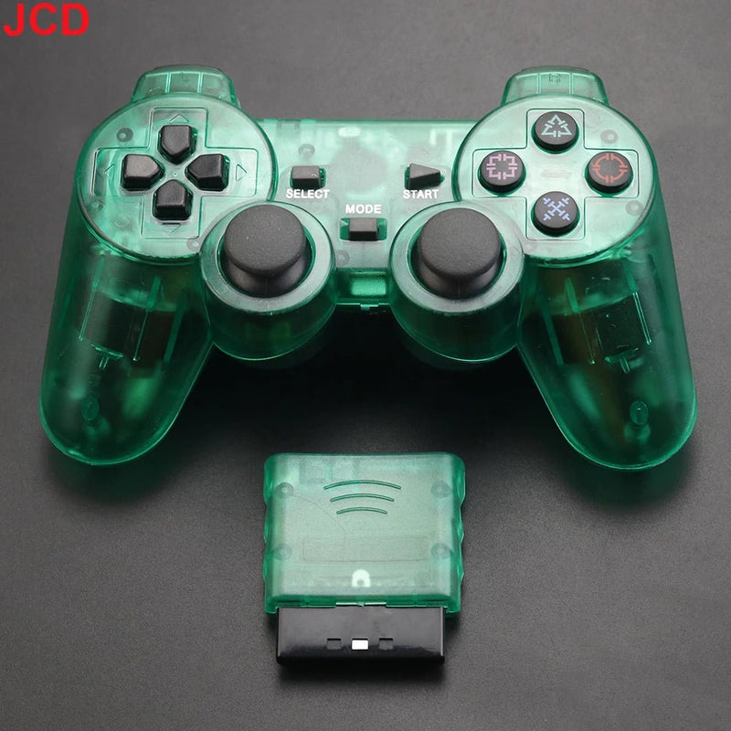 JCD 1pcs Wireless Gamepad For PS2 Console Joystick 2.4G Double Vibration Shock Joypad USB PC Game Controller - The Shack