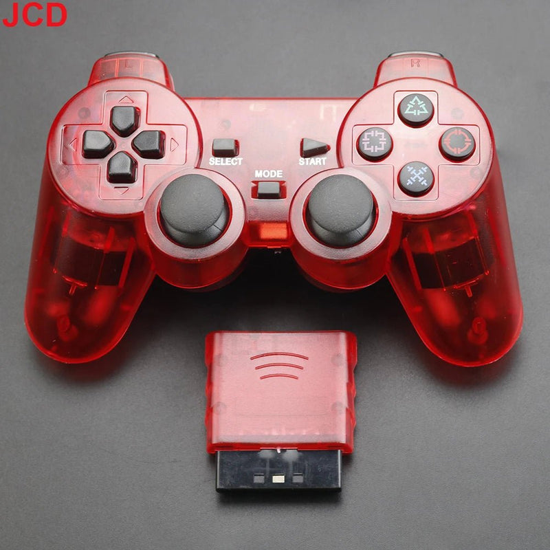JCD 1pcs Wireless Gamepad For PS2 Console Joystick 2.4G Double Vibration Shock Joypad USB PC Game Controller - The Shack