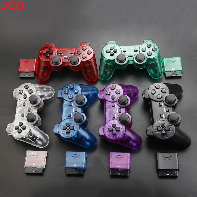 JCD 1pcs Wireless Gamepad For PS2 Console Joystick 2.4G Double Vibration Shock Joypad USB PC Game Controller - The Shack